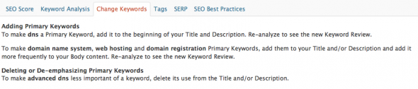 Scribe SEO Change Keyword tab Scribe SEO Change Keyword tab