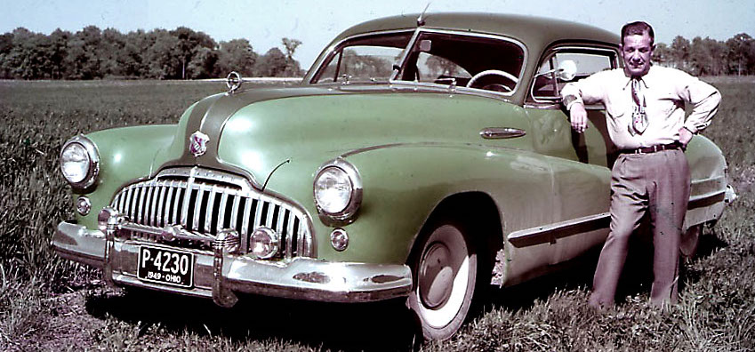License Plate Frame on a 1949 Buick